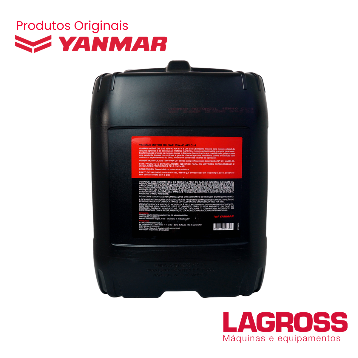 Óleo de Motor Yanmar 15W40 API CL-4 - 20 ...