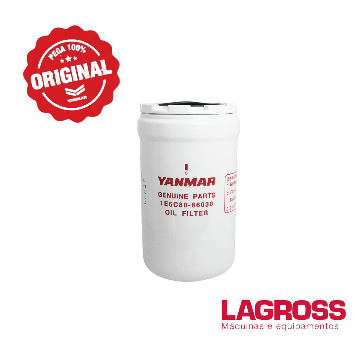 Filtro de Óleo do Motor P/ Yanmar YH8BD -...